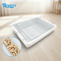 Cage à rats en métal simple Repteer, design respirant, plateau en plastique durable, construction solide, grande cage pour souris et petits animaux, boîte