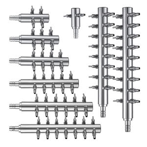 Válvula de Aire para Acuario, <span class=keywords><strong>10</strong></span> Vías, 8mm a 4mm, Válvula de Control de Volumen de Aire de Metal Pequeño y Ecológico, Distribuidor de Aire - Product Image 1
