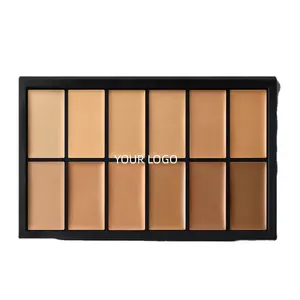 Matte Face Powder Maquiagem Private Label Vegan 12 Cores Multi-Uso Corretivo Paleta