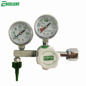 Basınç göstergesi 0-4000PSI ve CGA540 oksijen regülatörü için akış ölçer ile tıbbi oksijen silindiri - Product Image 6