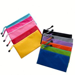 X515 Custom Plastic A4 File Folder Zipper Pouch Lock <b>Envelope</b> Document Bag Oxford File Folder Wholesale Factory Price - Product Image 3