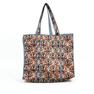 Sac fourre-tout en coton brodé floral, style bohème, ouvert en dessus, sac de shopping pour femmes, utilisable toute l'année - Product Image 1