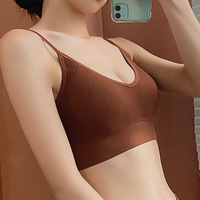 Conjunto De Ropa Interior Sexy Para Mujer De 2 Piezas Con Espalda Descubierta, Sujetador Sin Aros Y Tanga, Sujetador Con Relleno De Copa Triangular Y Braguita De Hilo