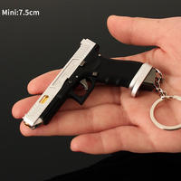 Pistolet jouet en alliage Empire D345 7,5 cm, pistolet jouet à éjection de douilles, mini pistolet porte-clés avec balles miniatures