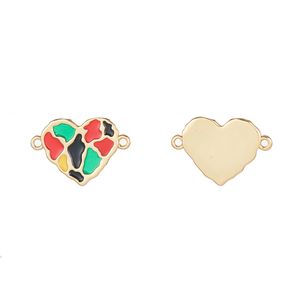 Hot Sale Fashion 14K Gold Plated Enamel Heart Shape Tai <strong>Chi</strong> <strong>Pendant</strong> for Jewelry Necklace Making accessories - Product Image 3