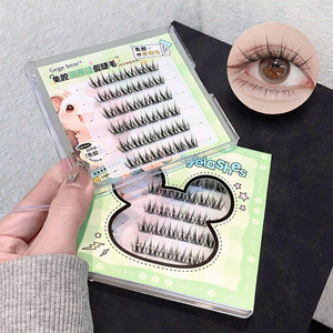 Pestañas Postizas GEGE BEAR 3D Hechas a Mano Sin Pegamento, Mixtas, Sin Raíz, Naturales, Separadas, Reutilizables, de Larga Duración, Ajuste Seguro y Cómodo - Product Image 3