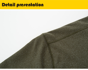 T-shirt sportif uni en maille pour homme, Spandex/Polyester, séchage rapide, respirant, anti-plis, manches courtes, coupe classique, vierge, 120g - Product Image 5