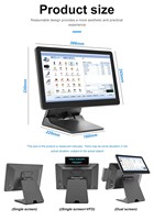 Sistema POS Todo en Uno de 15.6 Pulgadas, Terminal de Facturación con Pantalla Táctil de 10 Puntos, Caja Registradora con Sistema Operativo Android/Windows, NFC, Wi-Fi 6, 8GB