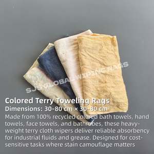 Paños de Limpieza de Algodón 100% Super Absorbentes de Color, Estándar Industrial para Mantenimiento y Limpieza de Equipos Pesados - Product Image 2