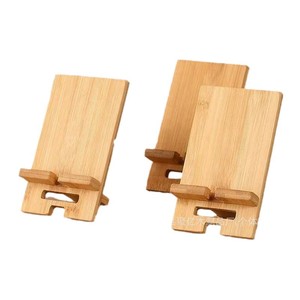 Wooden Phone <b>Stand</b> 8x14cm Bamboo Tablet Holder Desktop <b>Stand</b> For Home Use - Product Image 1