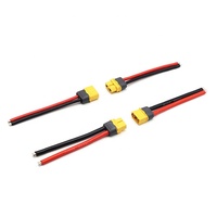 10 paires de connecteurs mâles et femelles Amass XT60H XT60H-F XT60H-M, connecteurs à balle XT60H XT60 avec capuchon et gaine de protection noire