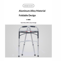 Déambulateur pliable pour personnes âgées, léger, en alliage d'aluminium, imperméable, hauteur réglable, capacité de 350 lb, garantie de 2 ans