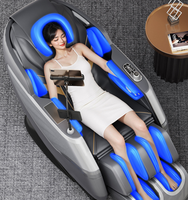 Superventas C90 Home 4D Silla de masaje de lujo con calor Cuerpo completo Sl Track Shiatsu Sillón Asiento de masaje portátil