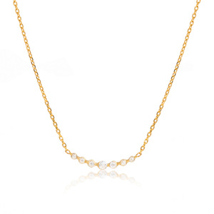 एरेसी फैशन वाटरप्रूफ गहने 18k गोल्ड pvd dainty वाटरड्रॉप ओवल ज़िरकॉन सीज़ पेंडेंट स्टेनलेस स्टील चोकर हार - Product Image 3