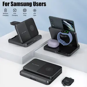 Station d'accueil de chargement sans fil Supports de support pour Samsung Galaxy Z Fold 5 4 3 S23 Chargeur ultra rapide 20W pour Galaxy Watch 6 Buds2