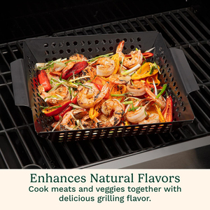 Perforated Design Folding Handles Square Carbon Steel Non-stick BBQ Grill <b>Pan</b> - Product Image 4