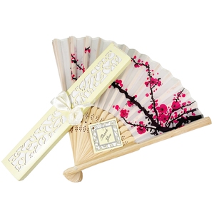 Abanico de Tela Chino-Japonés Económico para Bodas, Personalizado con Caja de Regalo - Product Image 3
