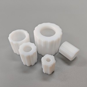 Chất lượng cao tùy chỉnh <span class=keywords><strong>PTFE</strong></span> <span class=keywords><strong>CNC</strong></span> gia công sản phẩm chính xác đặc biệt hình nhựa Phần khớp nối - Product Image 3