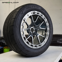 Jantes en aluminium forgées GREENLOOP 17X10.5 pour voitures de course, Beadlock, pour BMW, Benz, Audi, Corvette, Supra, déport 40, PCD 5X112