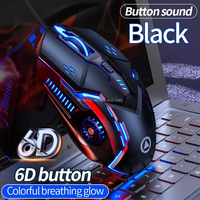 Souris de jeu mécanique 6D G5 3200DPI, silencieuse optique pour PC, ordinateur, USB, filaire