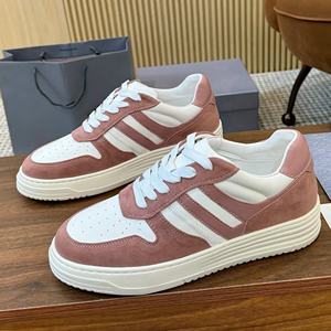 Chaussures décontractées en cuir véritable durables à bout rond de marque H, tendance automne-hiver, semelle épaisse, baskets élastiques, tendance mode douce - Product Image 6