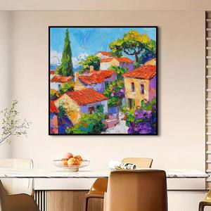 Peinture à l'huile abstraite moderne de paysage <span class=keywords><strong>acrylique</strong></span> Belle conception de <span class=keywords><strong>couteau</strong></span> à palette avec base de support en toile - Product Image 4