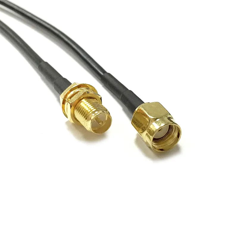 Kabel RG174 dengan Konektor Female RP-SMA Male To RP-SMA