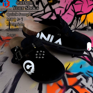 Zoccoli e Sandali in Pelle Scamosciata Personalizzati per Uomo con il Tuo Marchio, Ciabatte e Sandali Outdoor con Fibbia Regolabile - Product Image 1