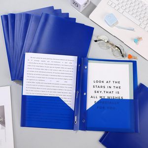 Biểu tượng tùy chỉnh nặng nhựa thư mục với 2 túi và 3 pins, <span class=keywords><strong>A4</strong></span> thư Kích thước báo cáo bìa, khe cắm thẻ, trường văn phòng nguồn cung cấp. - Product Image 6