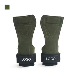 Toptan spor ayarlanabilir sert çekme bandı egzersiz ağırlık kaldırma el sapları inek derisi Palm koruma ile bileklik - Product Image 3