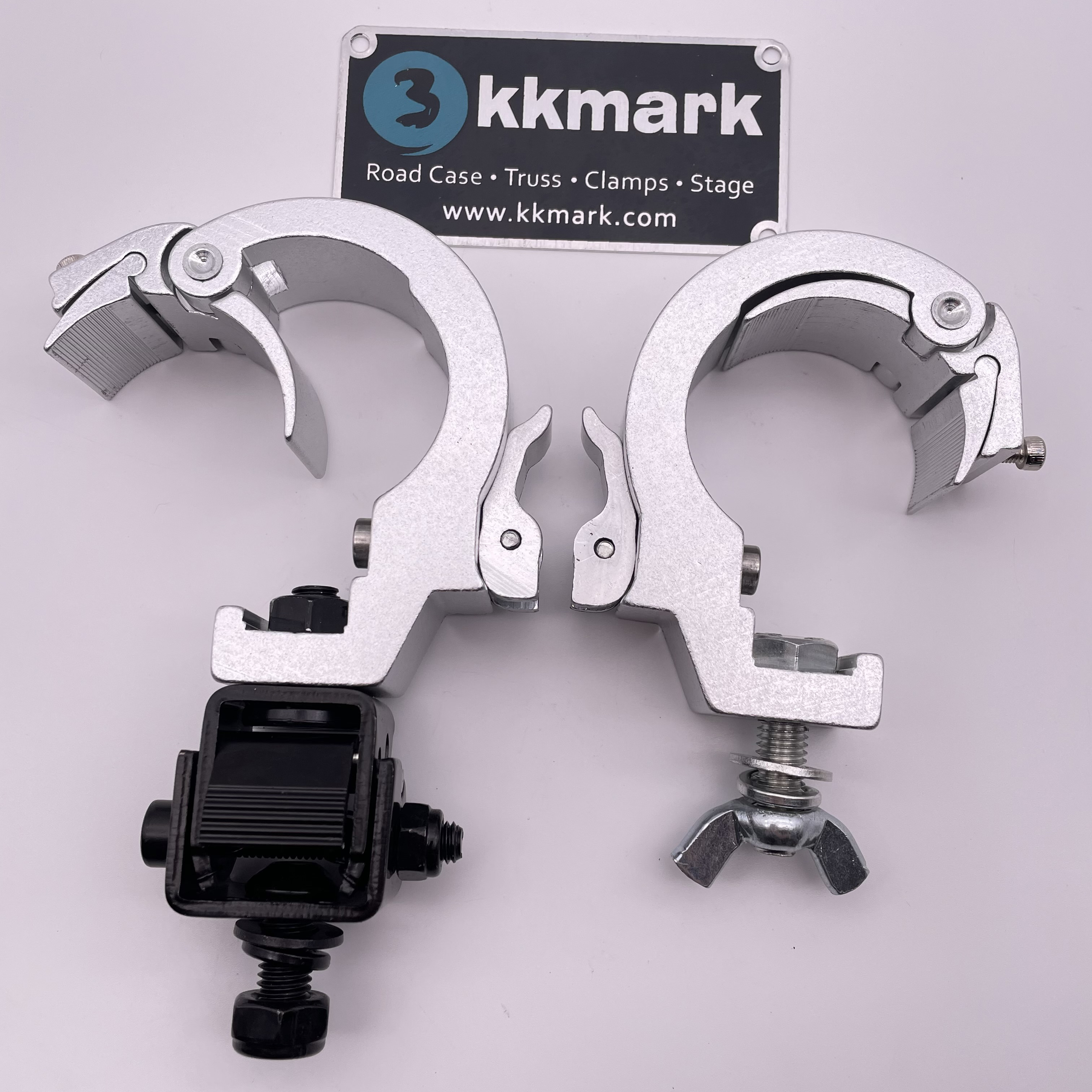 Новый складной автоблокировщик 48-51 мм, быстросъемный алюминиевый легкий крюк, сценическая лампа, двойные зажимы для труб с QR