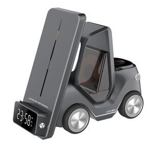 Estación de carga inalámbrica universal con diseño de carretilla elevadora para <span class=keywords><strong>Android</strong></span> IWatch <span class=keywords><strong>Airpods</strong></span> <span class=keywords><strong>Pro</strong></span>, estación de carga de luz nocturna con diseño de coche - Product Image 1