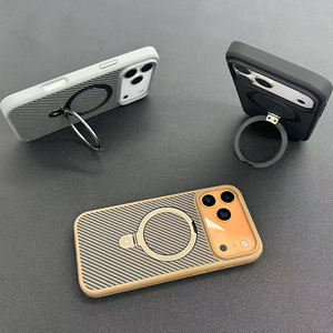 JOYPORODO Coque de Téléphone Magnétique de Luxe en PC et <span class=keywords><strong>Fibre</strong></span> de Carbone avec Support pour iPhone 17 Pro Max - Product Image 5