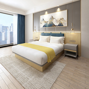 Juego de Muebles de Dormitorio de <span class=keywords><strong>Hotel</strong></span> de Lujo de 5 Estrellas, Estilo Italiano Moderno, de Madera Sólida, Personalizado para Apartamentos, Villas y Escuelas - Product Image 6