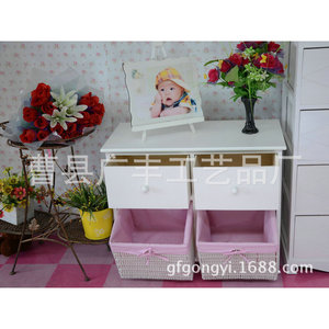 Mesita de Noche Minimalista para Dormitorio, Gabinete de Almacenamiento de Madera Blanca, Estilo Rústico, para Sala de Estar - Product Image 2