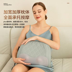 Home Use Airbag Massage <b>Pillow</b> With Heating Function For <b>Neck</b> Waist Back Relief Battery Powered Rechargeable Model - Product Image 2