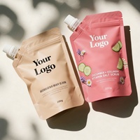 Bolsa Cosmética Desechable Personalizada, Bolsa con Boquilla de PE de 60 ml, Bolsa de Viaje para Loción, para Rímel y Mascarilla Facial, Impresión por Grabado, Color Personalizado