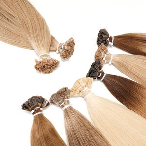 للبيع بالجملة طرف مسطح من الكيراتين الايطالي مسبق اللصق مع رأس مزدوج ريمي طرف على شكل حرف U طرف I طرف إطالة الشعر - Product Image 1