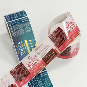 Etiqueta adhesiva mate personalizada antiarañazos para botellas, rollo de etiquetas de vinilo para envasado de productos de belleza, para vitaminas y gomitas de calcio - Product Image 4
