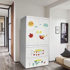 Armario Almirah de Acero para Uso Doméstico con Patrón Impreso, Ropero de Metal para Bebés y Niños para Dormitorio y Sala de Estar - Product Image 4