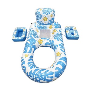 Canapé gonflable aquatique avec parasol, en PVC épaissi, flotteur portable pour piscine, bord de mer, fête estivale - Product Image 1