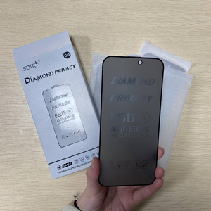 Pellicola Protettiva in <span class=keywords><strong>Vetro</strong></span> <span class=keywords><strong>Temperato</strong></span> Anti-Spia con <span class=keywords><strong>Taglio</strong></span> Diamantato per iPhone 17 16 15 14 13 12 11 Pro Max - Product Image 5