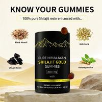 Gummies de Shilajit de l'Himalaya 100 % certifiées véganes, qualité or, pour adultes