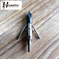 Pointes de flèches de chasse HT Archery Broadhead 225 grains en acier inoxydable 420 pour arc composé, arbalète et arc classique, tête amovible