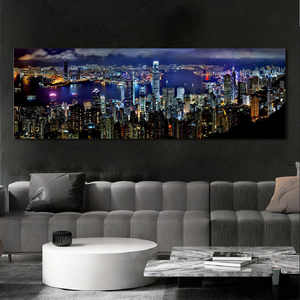 Pósteres <span class=keywords><strong>de</strong></span> paisajes, impresiones <span class=keywords><strong>de</strong></span> estilo moderno, tinta impermeable, uso en interiores, arte <span class=keywords><strong>de</strong></span> pared, pintura en lienzo, escena nocturna <span class=keywords><strong>de</strong></span> la ciudad, imágenes decorativas - Product Image 1