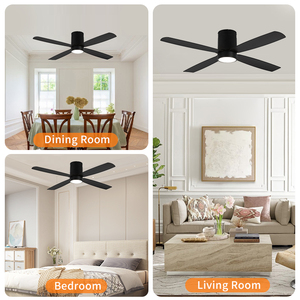 Bán Buôn Thay Đổi Độ Sáng Ánh Sáng Tường Điều Khiển 4 Lưỡi Màu Đen Hiện Đại Điện Trần Gắn <span class=keywords><strong>Fan</strong></span> Với Ánh Sáng - Product Image 4