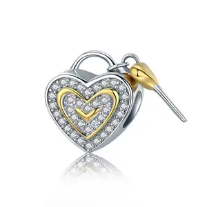 Romantic True Love Key Lock Charms