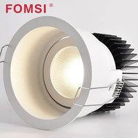 FOMSl 7W-35W LED encastré Downlight Anti-éblouissement rond en aluminium COB projecteurs dissimulé plafonnier pour éclairage intérieur