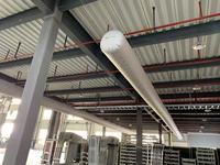 Conduit d'air en tissu micro-perforé Buding pour système de ventilation CVC, suspension au plafond d'entrepôt