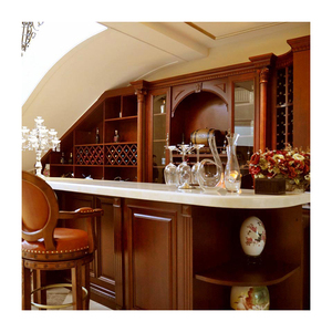 MCZ 럭셔리 홈 가구 와인 캐비닛 고급 앤티크 다이닝룸 가구 원목 와인 중국 캐비닛 - Product Image 4